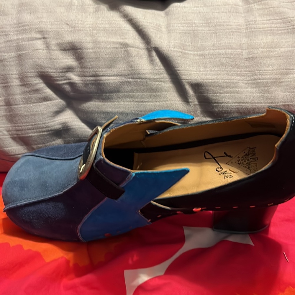 Multi blue platform shoes - Picture 4 of 6
